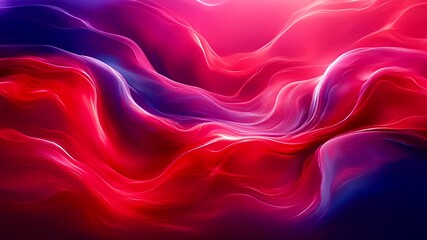 Vibrant abstract background video with smooth, flowing red and purple waves - Powered by Adobe