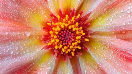 Close-up of a dahlia flower with water droplets