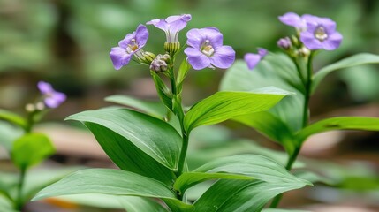Close-up of vibrant purple wildflowers