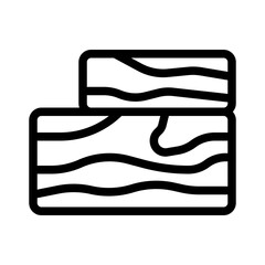 wood plank line icon