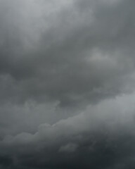 Cumulonimbus cloud formations on tropical sky , Nimbus moving , Abstract background from natural phenomenon and gray clouds hunk , Thailand