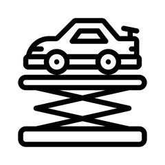 car lift line icon