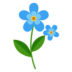 blue flower isolated on white background