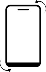 Rotating Smartphone Screen Display Orientation Change Mobile Phone Device Gadget Technology Interface User Experience Application Rotation Arrows
