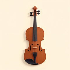 Fototapeta premium Violin Icon – Classical Music Instrument Illustration