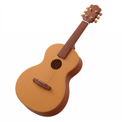 Fototapeta premium Acoustic Guitar Icon – Wooden Music Instrument Illustration