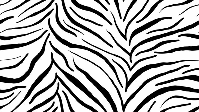Abstract black and white zebra stripe pattern seamless background