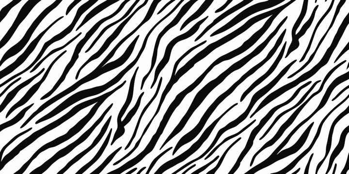 Black and white zebra stripe pattern seamless background texture