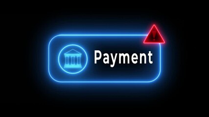 Online payment fraud warning  concept on the transparent background. Facing potential fraud, phishing, and cyber security threats in financial transactions. Motion graphics of online payment warning. - Powered by Adobe