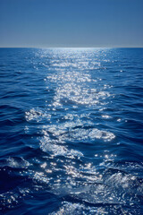Fototapeta premium Eternal Blue: The Infinite Serenity and Power of the Vast Ocean Landscape