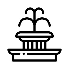 fountain line icon