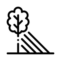 shaded area line icon