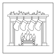 Christmas Coloring Book Pages, Kids, Adults, Teens, Black and white Drawing, Line Art, Vector Illustration, bold and easy, Coloring book, Coloring Pages, Printable Designs