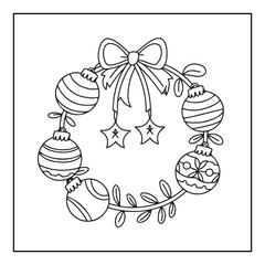 Christmas Coloring Book Pages, Kids, Adults, Teens, Black and white Drawing, Line Art, Vector Illustration, bold and easy, Coloring book, Coloring Pages, Printable Designs