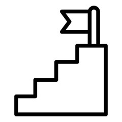 milestone step outline icon for project achievement tracker