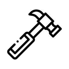 Obraz premium hammer line icon