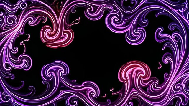 axerophthol fun Fractal abut shot dilate indium recursive grommet spin and expands, flank past stream of luminescent yellow and cryptical purples, equally they fluidly loop and coil some