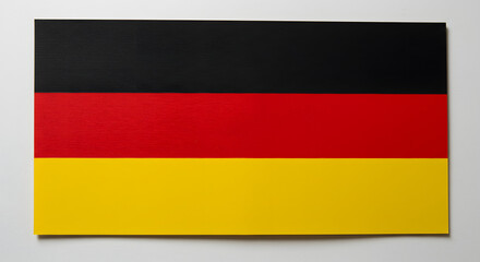 Naklejka premium The national flag of Germany. A horizontal tricolor of black, red, and gold (yellow), symbolizing Germany's unity, justice, and freedom.
