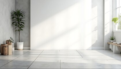 Bright Interior Space with Plants and Natural Light