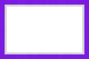 Purple shiny glowing frame border isolated on transparent background. Luxury purple silver realistic frame design illustration