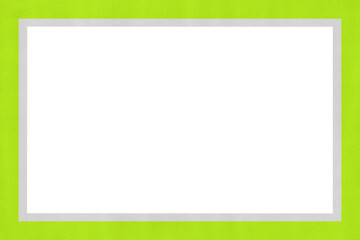 Green shiny glowing frame border isolated on transparent background. Luxury green realistic frame design illustration