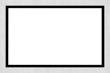 Obraz premium Silver & black empty photo card frame, banner, border, decoration isolated on transparent background design for picture, text, banner, template, image, photograph, presentation, mock up. Digital frame