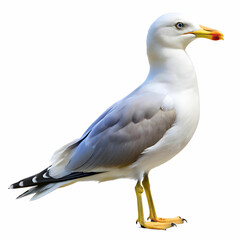 Obraz premium A wonderful gull bird on white background