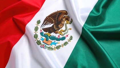 Mexican flag draped fabric