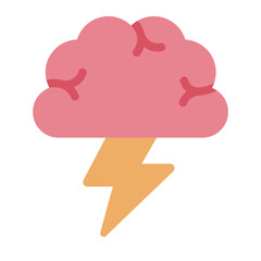 brainstorming flat icon for team creative session