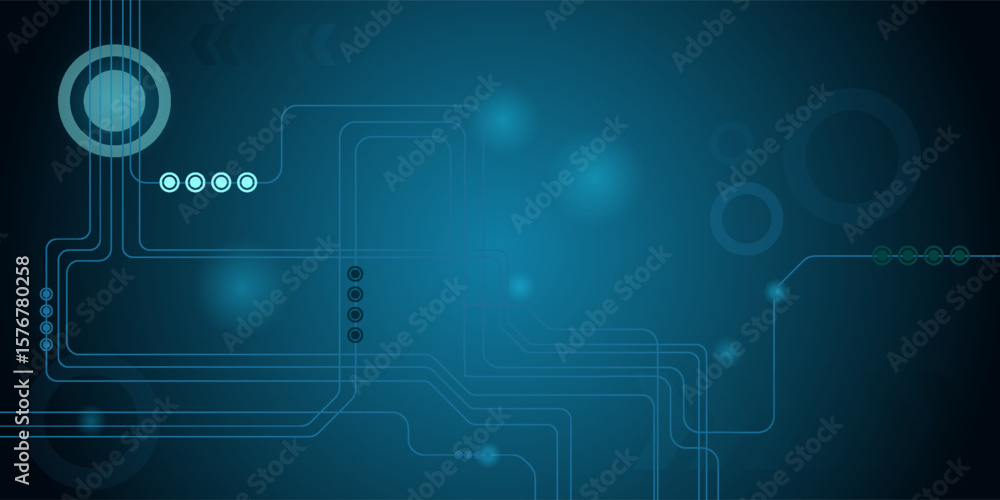 Poster technology network line pattern vector background