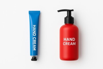 Hand cream tube and pump bottle packaging comparison
