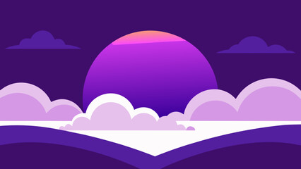 night landscape with clouds