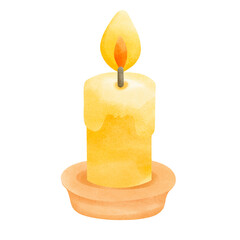 candle on a white background