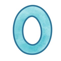 Blue number zero