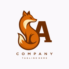 Letter A Fox Logo Designs
