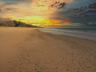 sunset on the beach