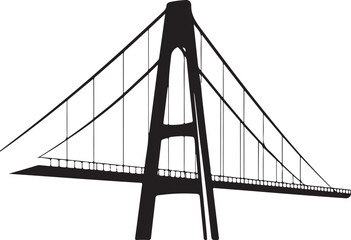 Fototapeta premium Bridge Silhouette Vector Set – Iconic and Modern StylesBlack Bridge Silhouettes – City and Nature Landscape VectorsSilhouette Bridge Collection – Suspension, Arch, and Tower DesignsMinimal Bridg