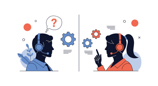 Customer support agents collaborating to resolve client issues using advanced communication technology and efficient problem-solving techniques