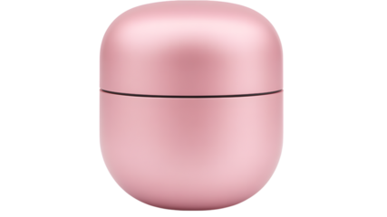 Elegant pink container studio setting product photography minimalist style close-up view