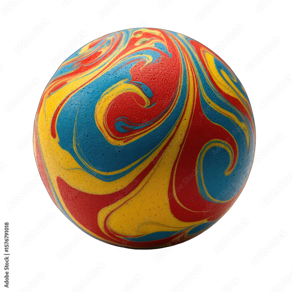 Fototapete swirling colors creating mesmerizing pattern on a ball