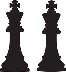 Classic chess king piece silhouette design