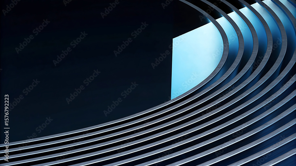 Poster abstract 3d background with glass wave speed motion flow