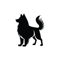 Simple Dog Vector Silhouette