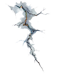 Obraz premium Creative watercolor lightning bolt illustration.