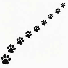 paw prints on white