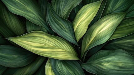 Fototapeta premium view of leaves decorated with sunlight