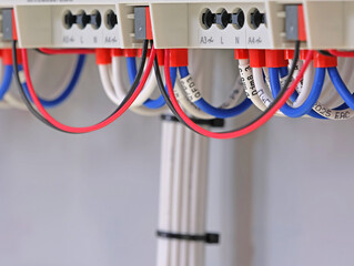 Connecting the electrical module using copper electrical insulated wires. 