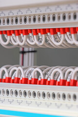 Connecting the electrical module using copper electrical insulated wires. 