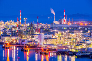 広島県　大竹市　工場夜景 亀居公園