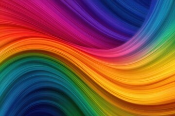 Obraz premium Vibrant abstract color rainbow background with flowing waves of hues creating a dynamic and lively visual experience